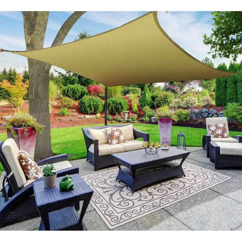 Beige Square Sun Shade Sail Canopy G2151