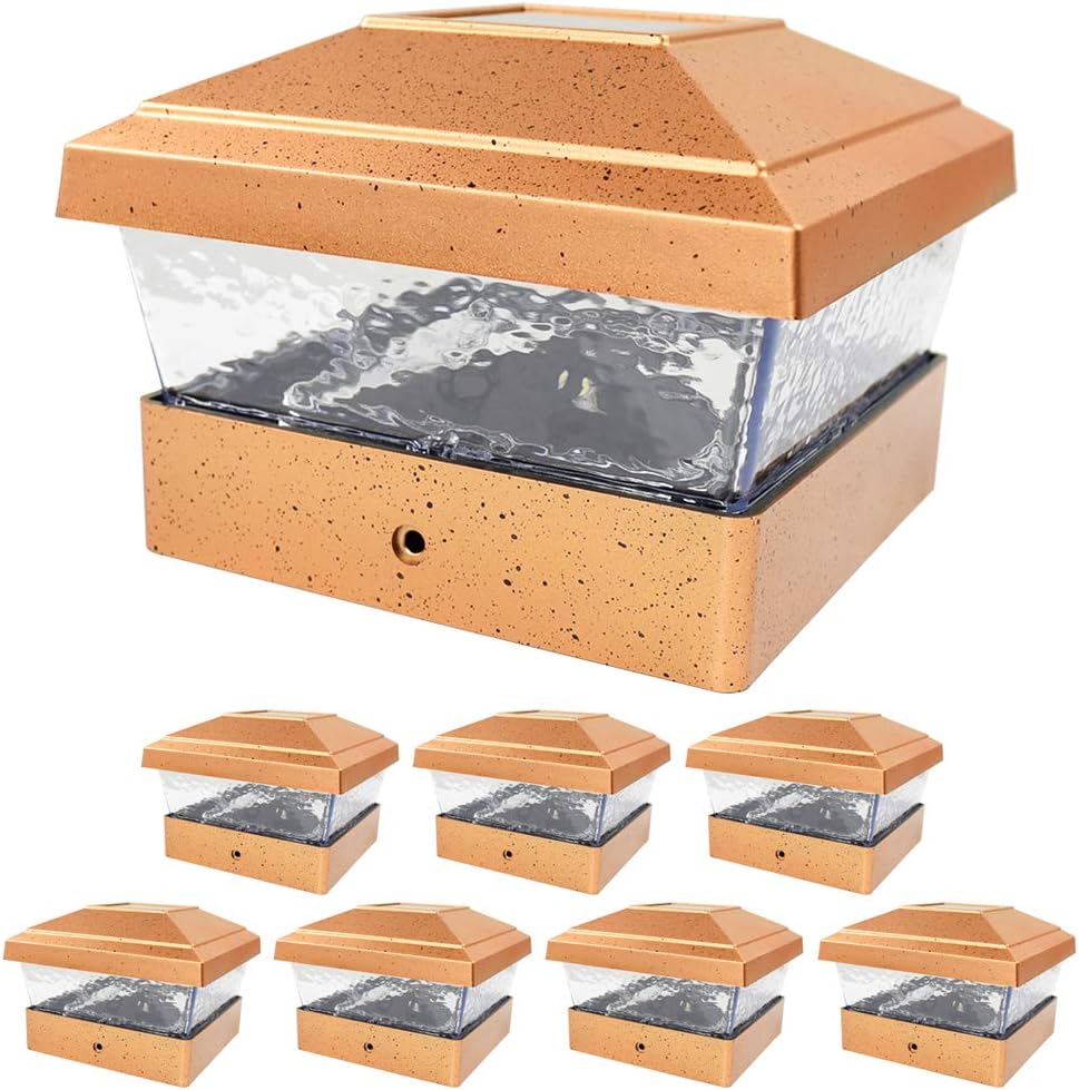 White 8 Pack Solar LED Post Deck Cap Light P45946