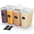 5.5L 4pcs Airtight Food Storage Canister Sets with Flip-Top Lids P31055