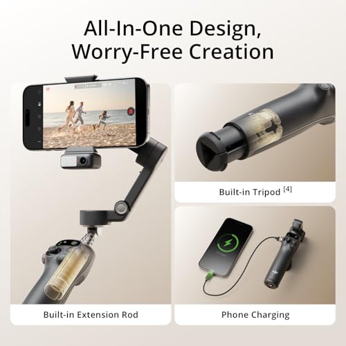 3-Axis Phone Gimbal Stabilizer with Built-in Extension Rod & Tripod G2172