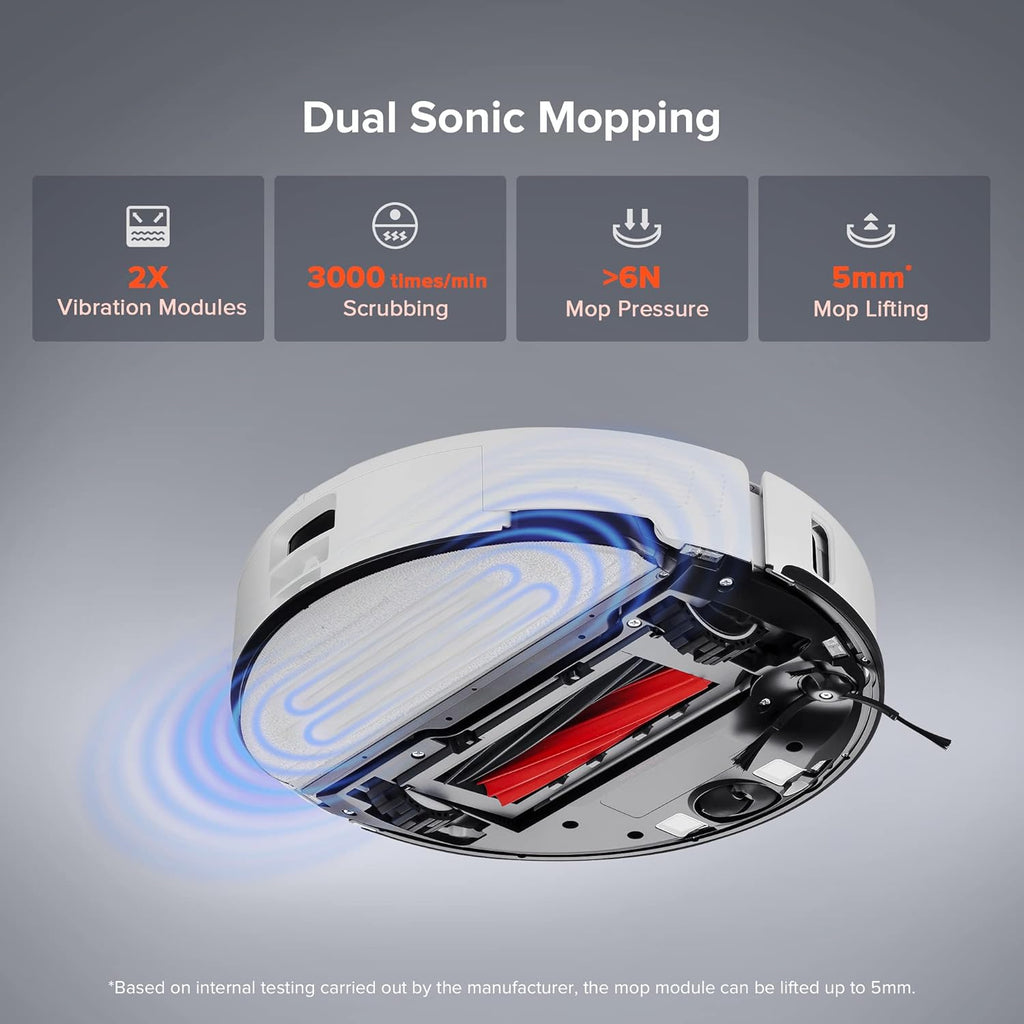 White Robot Vacuum and Mop D6025