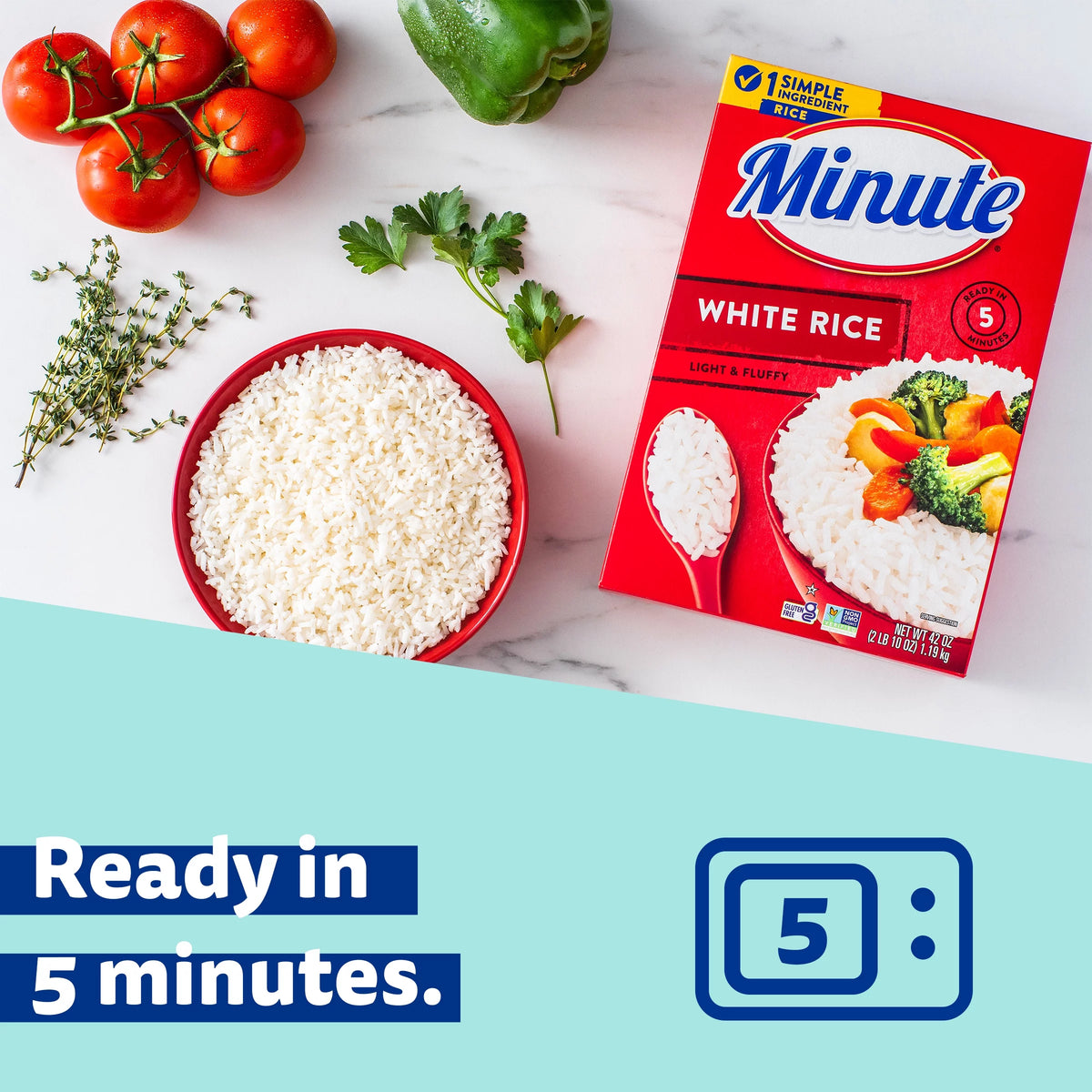 (6 pack) 42 oz Instant White Rice Q516