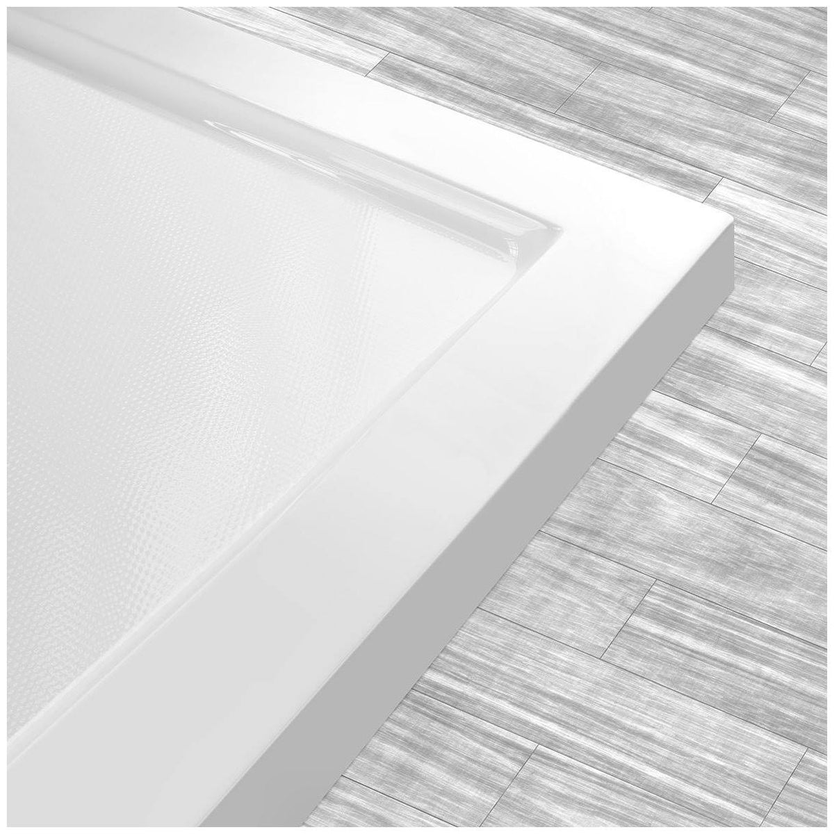 48x22x34x22 Shower Base Pan Left Double Threshold Right Drain D803450