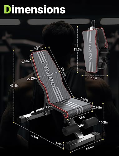 Black Adjustable Weight Bench A136045
