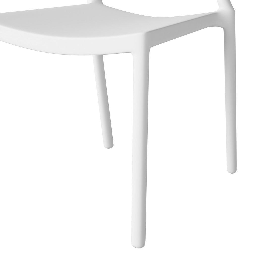 Set of 4 Matte Navy Blue Stackable Side Chairs R62215