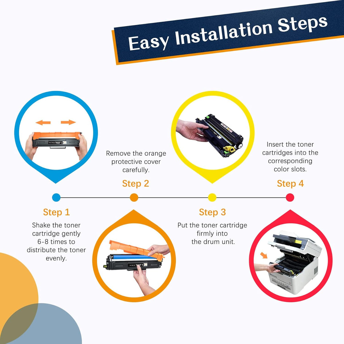 Compatible Toner Cartridge Replacement 5 Pack V530