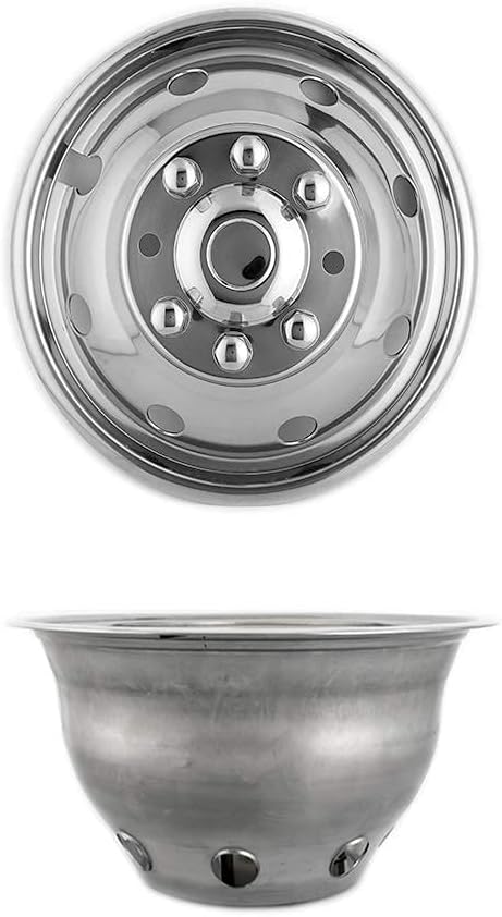 16 Polished Stainless Steel 8 Lug Dually Wheel Simulators D84021