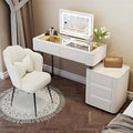 White 40" Solid Wood Vanity Table with Drawers C292