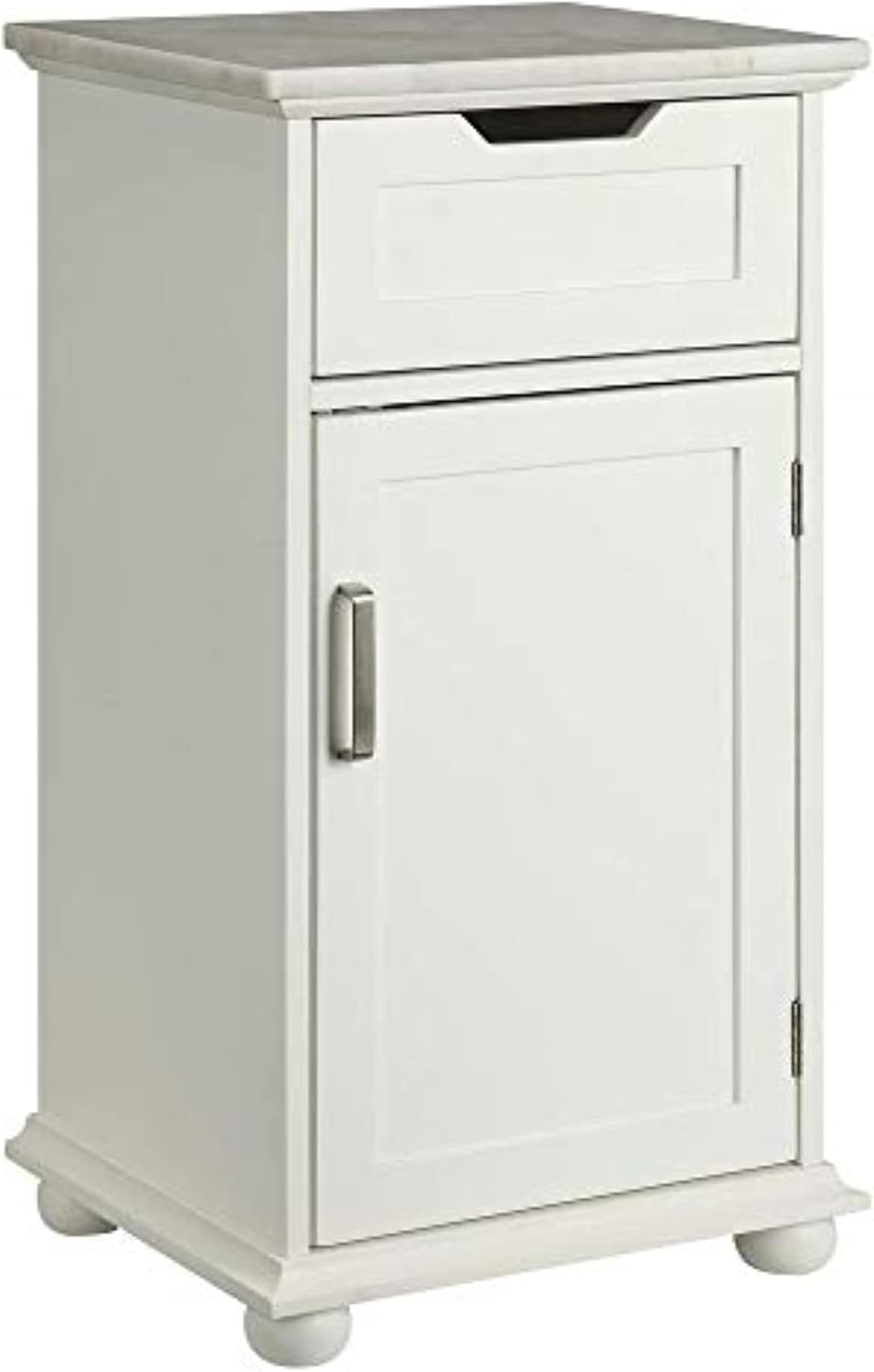 White Marble Top Floor Cabinet N201132