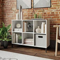 White 6 Shelf Cube Bookcase V341