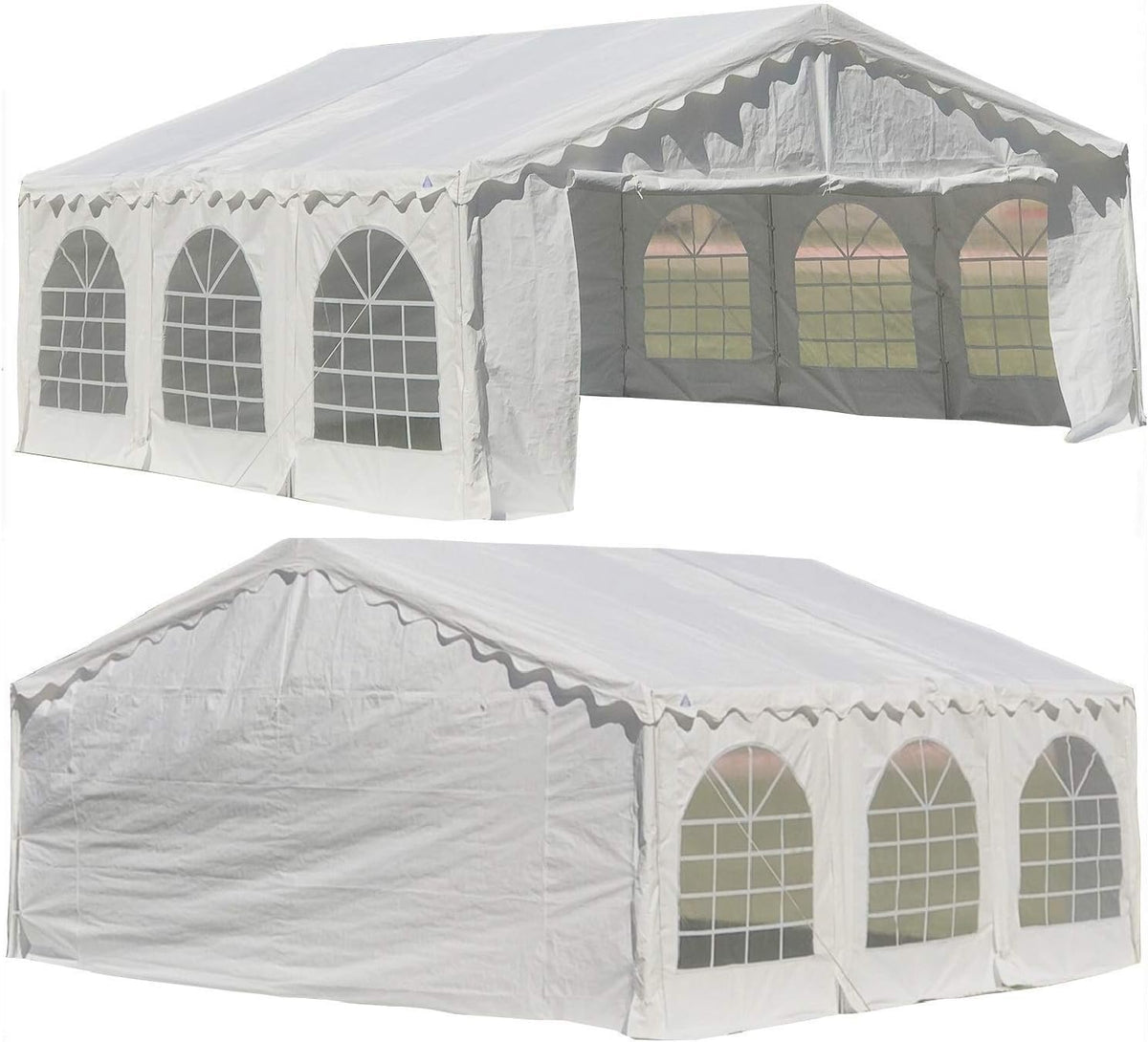 White 20'x20' Outdoor Party Tent Canopy Shelter J6478