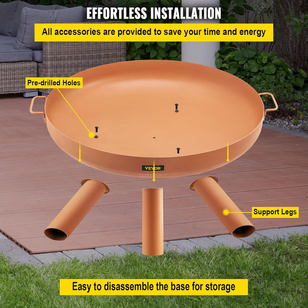 30-Inch Deep Round Carbon Steel Fire Pit Bowl R1766