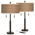 Bronze USB Table Lamps Set of 2 T983