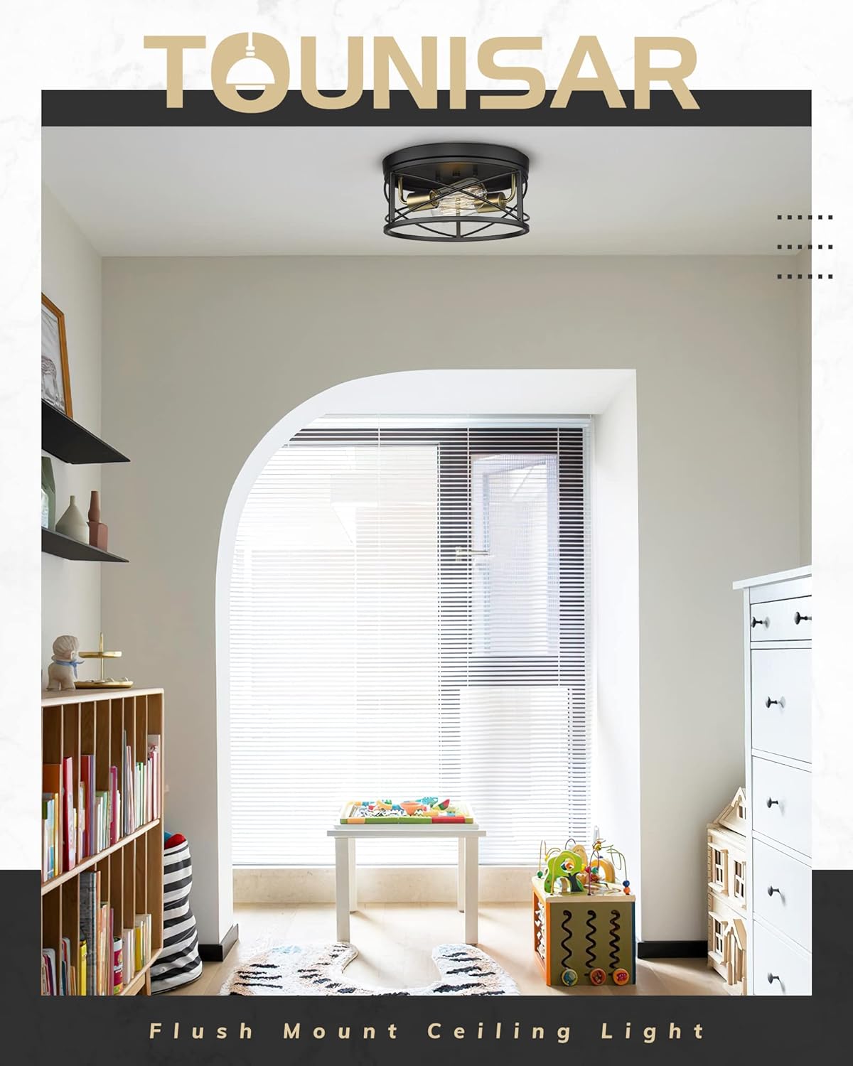 12 Inch 2-Light Flush Mount Ceiling Light Fixture U35787