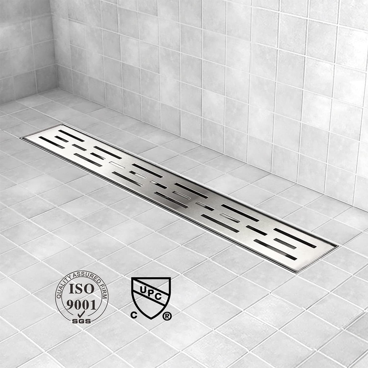 24 inch Linear Brushed 304 Stainless Steel Shower Drain J6662
