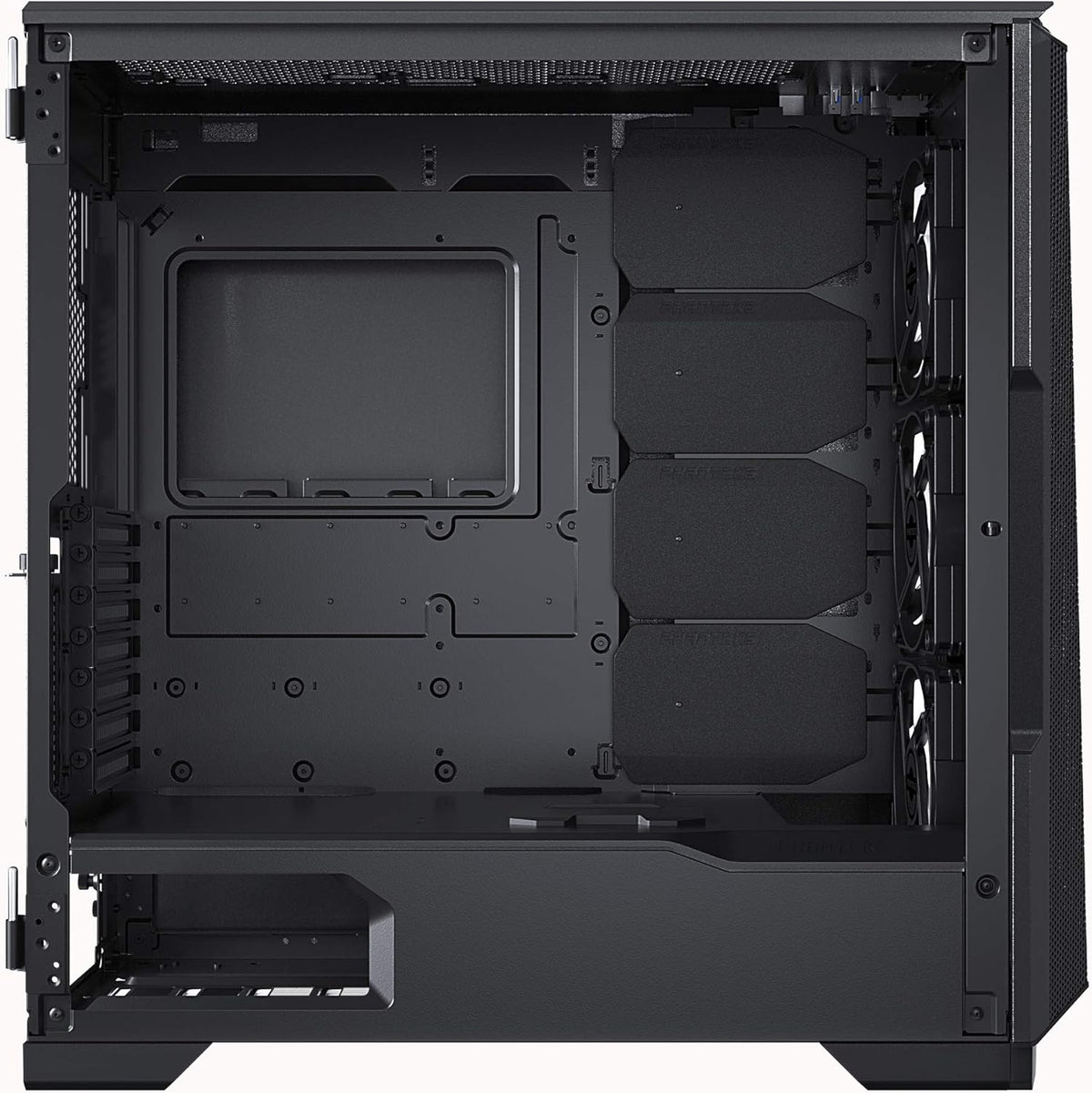 Black ATX Mid-Tower Case with Tempered Glass P1048