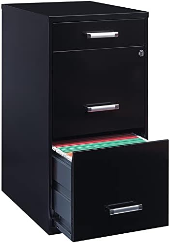 Black 3 Metal Organizer Pencil Drawer Vertical File Cabinet A9995
