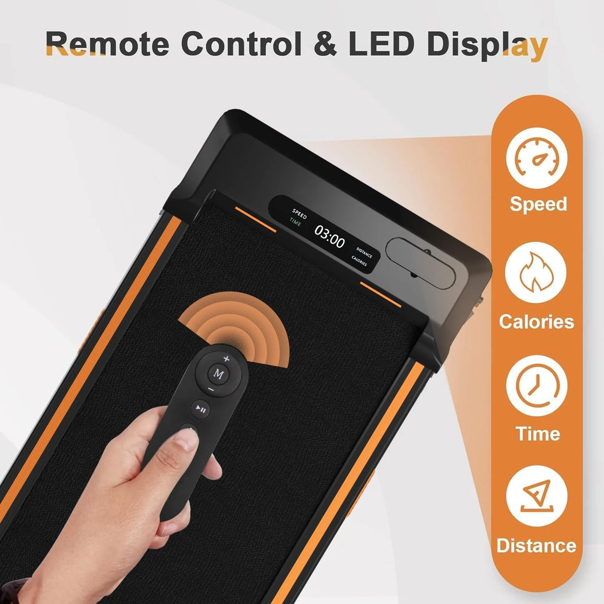 2 in 1 Under Desk Treadmill with Remote Control and LED Display A7457