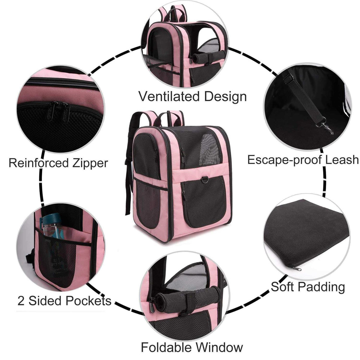 Pet Carrier Backpack for Cats and Dogs U103962