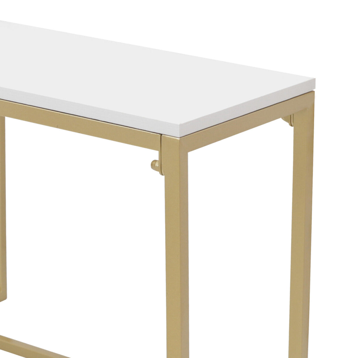 Gold Metal Nesting Tables Display Stand 2 Piece Set D618