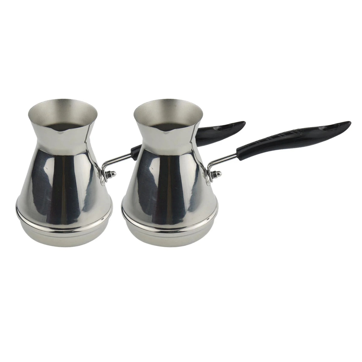 2 Pcs Stainless Steel Turkish Coffee Pot 17oz E836