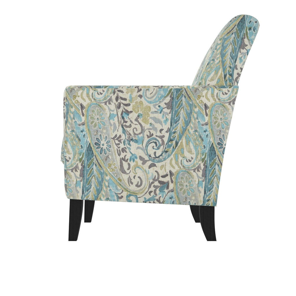 Transitional Flared Arm Armchair Multi Mango Paisley I6506