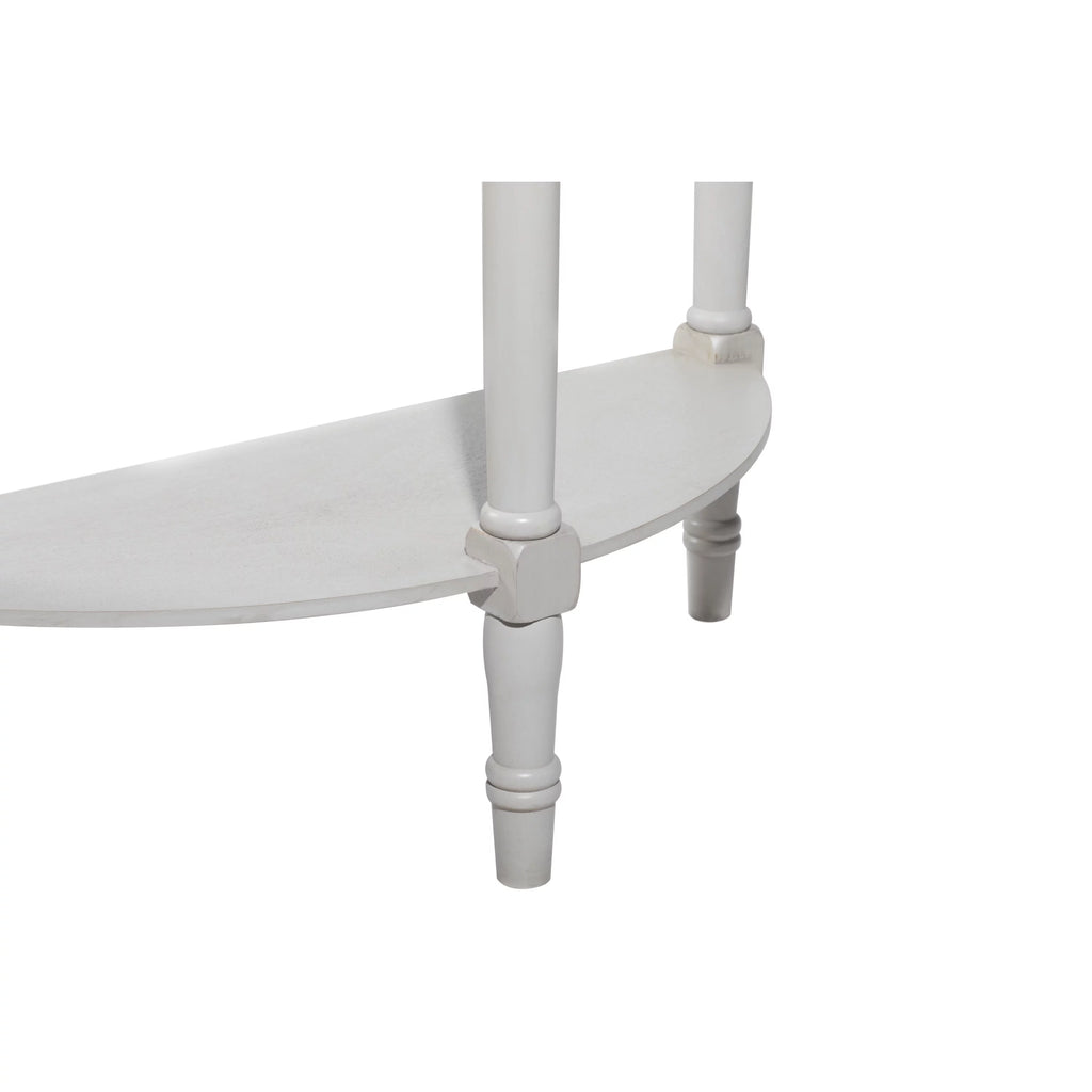 Cream Half Moon Wood Console Table S789