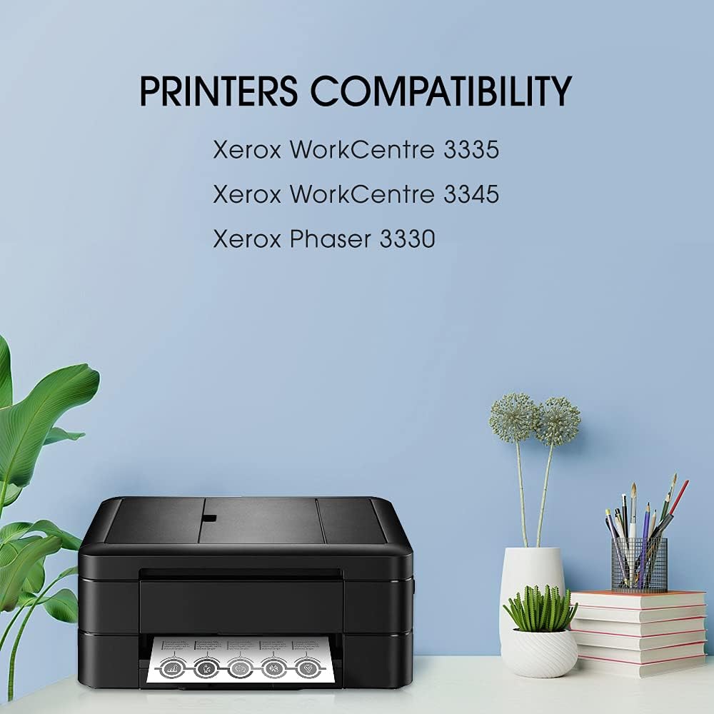 Compatible Toner Cartridges for Xerox Phaser 3330 WorkCentre 3335 3345, High Yield 8,500 Pages, Black, 2 Pack I3276