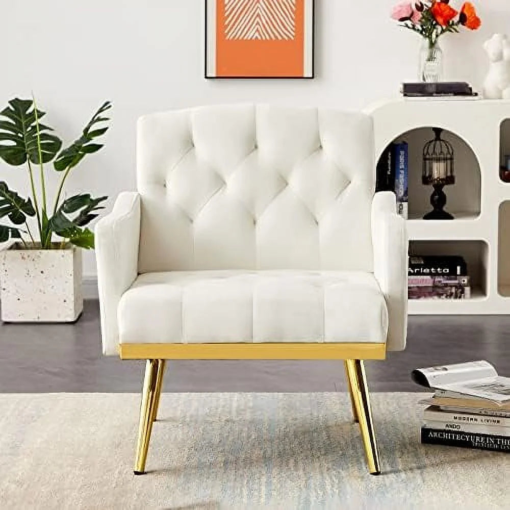 Pink Velvet Upholstered Accent Chair R145732