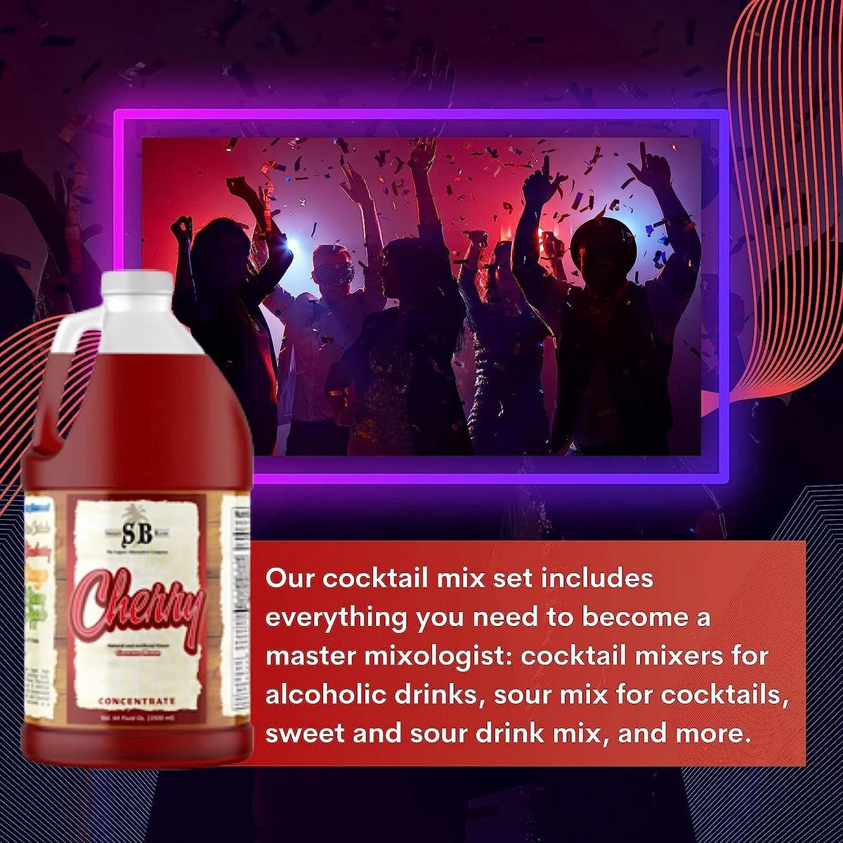 Cherry Flavored Syrup Cocktail Mixer Concentrate 1/2 Gallon X2809