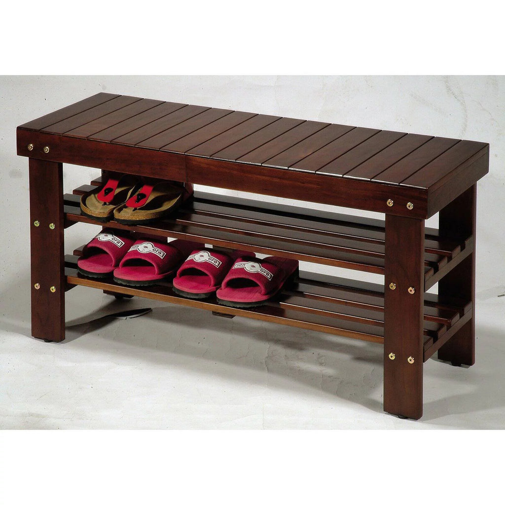 Solid Wood Storage Shoe Bench B609125