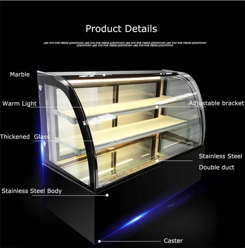 35" Curved Refrigerated Cake Display Cabinet O83700