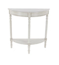 Cream Half Moon Wood Console Table S789