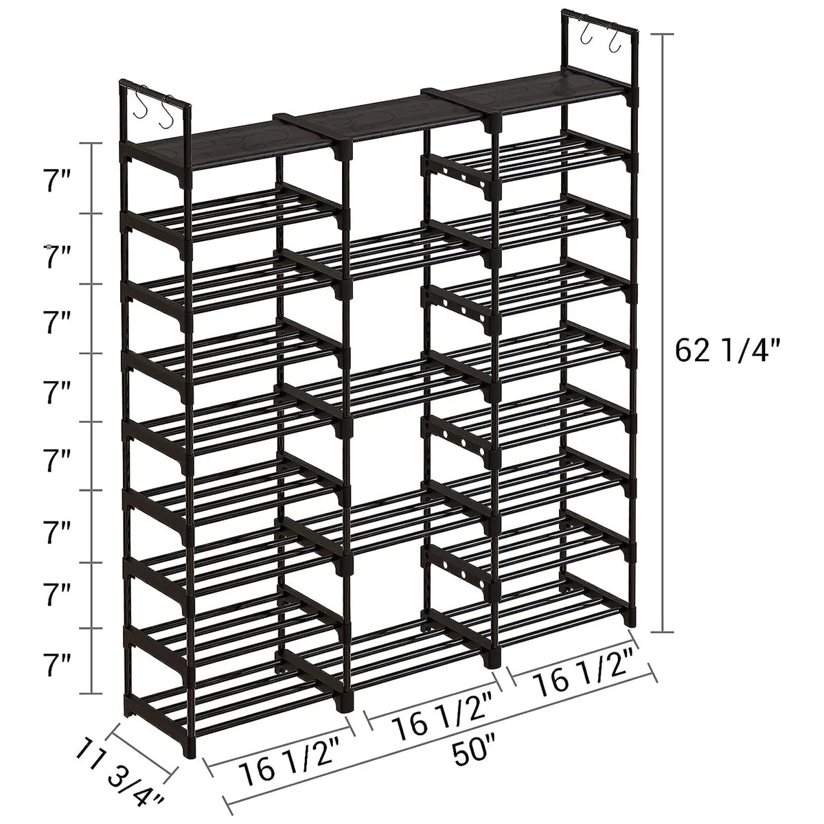 9 Tier Metal Shoe Rack K6501