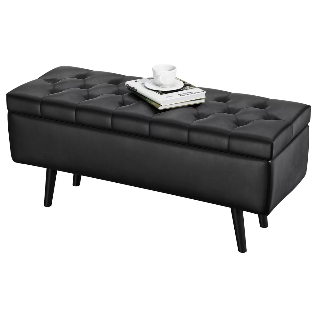 Faux Leather Storage Ottoman Bench P3529