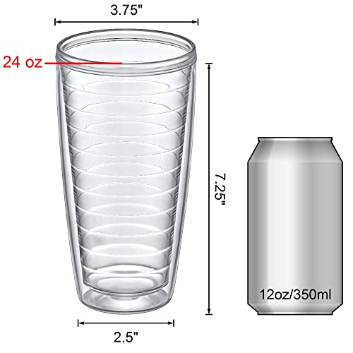 24-Ounce Insulated Plastic Tumblers Set of 4 B73661