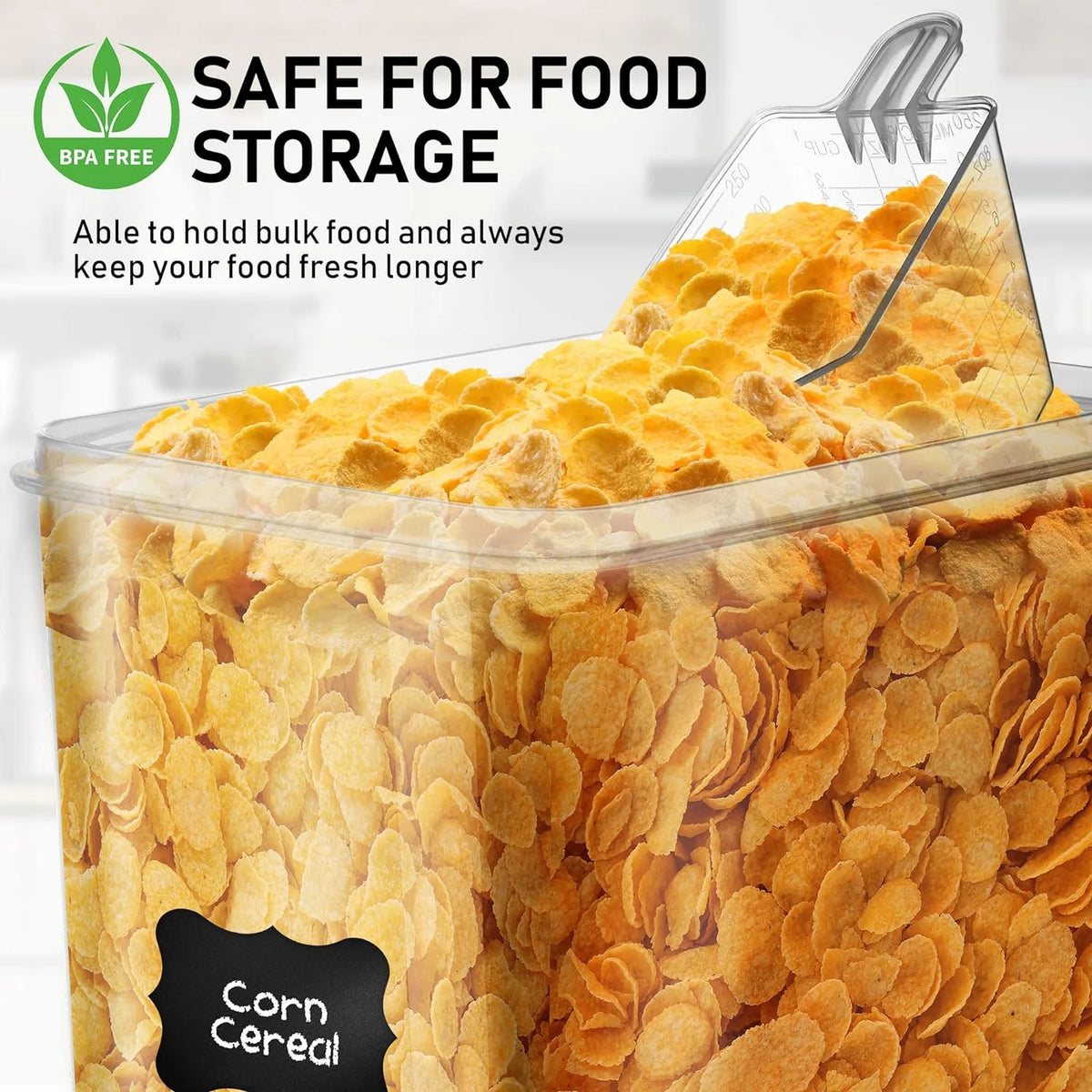 Extra Large Airtight Clear Plastic Storage Containers with Lids N908917