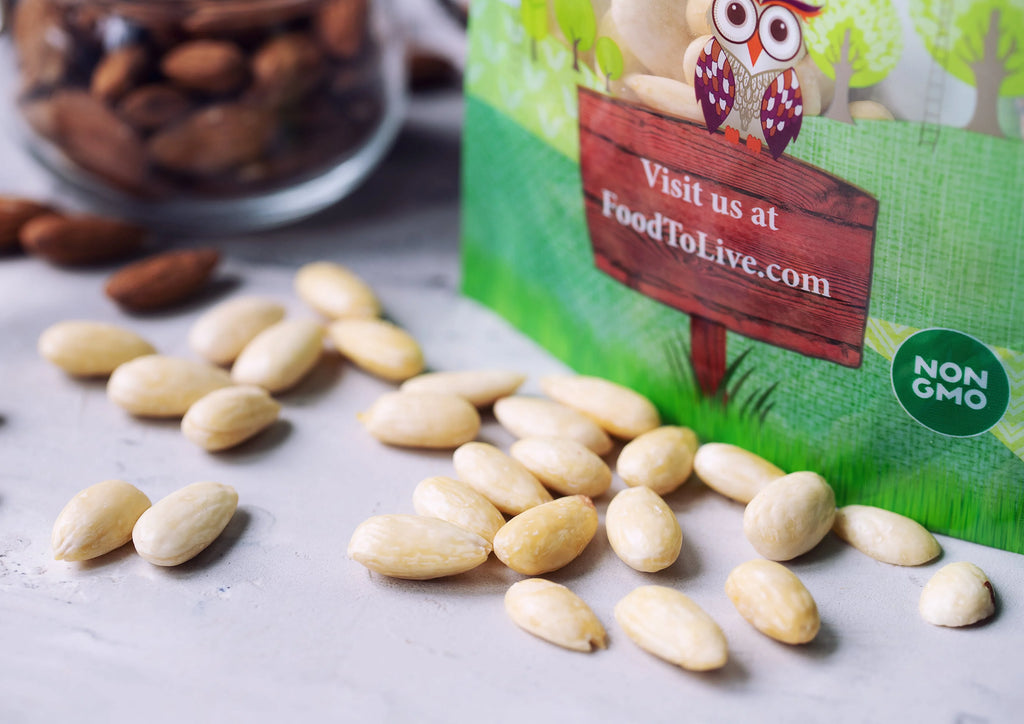Organic Whole Blanched Almonds 8 Pounds V414