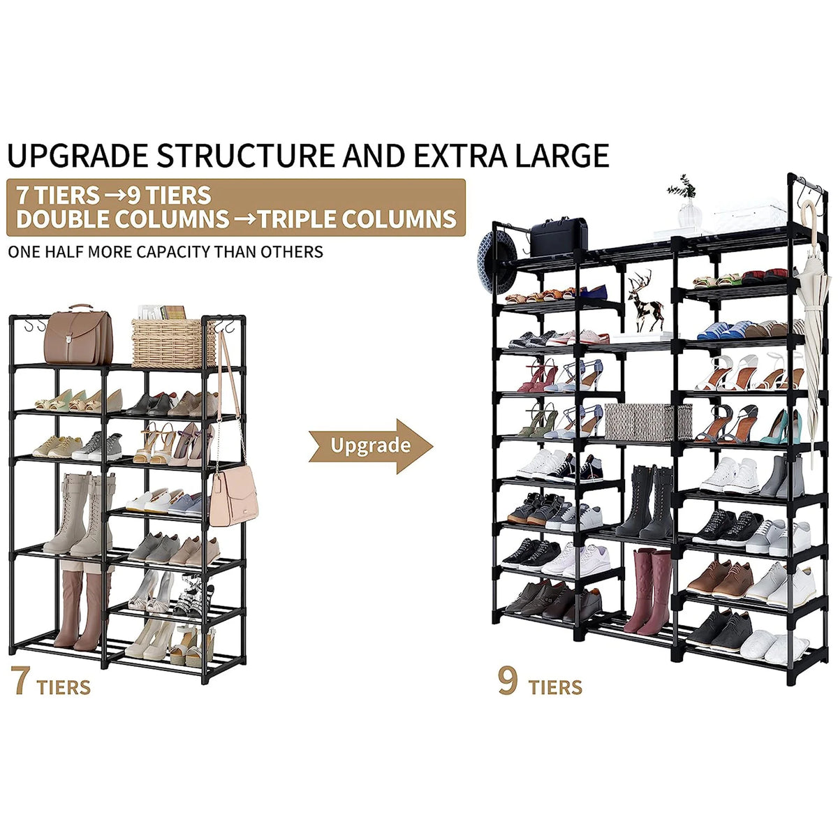 9 Tier Metal Shoe Rack K6501