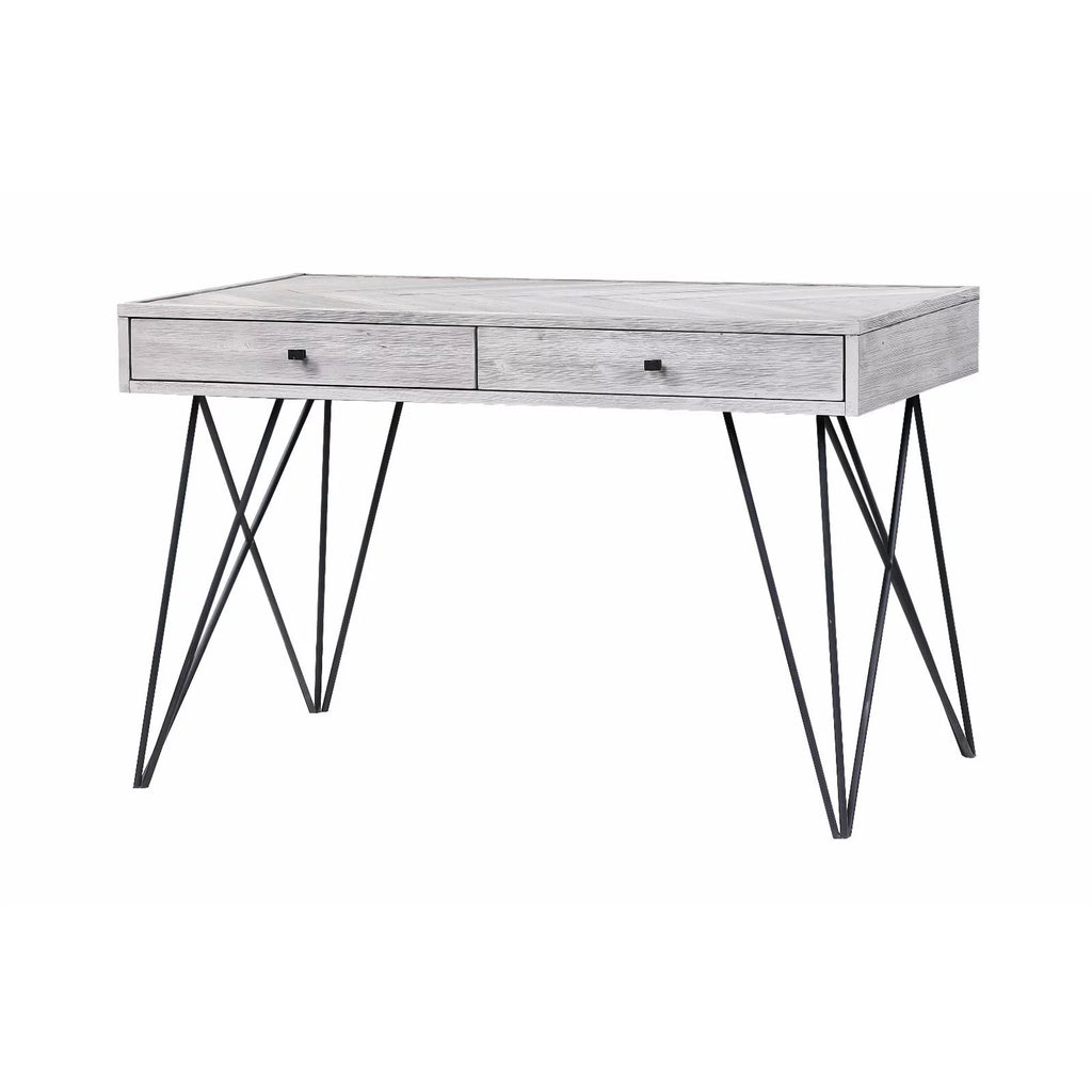 White Wood 2 Drawer Writing Desk A2560
