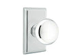 Passage Set with Rectangular Rosette Polished Chrome V816