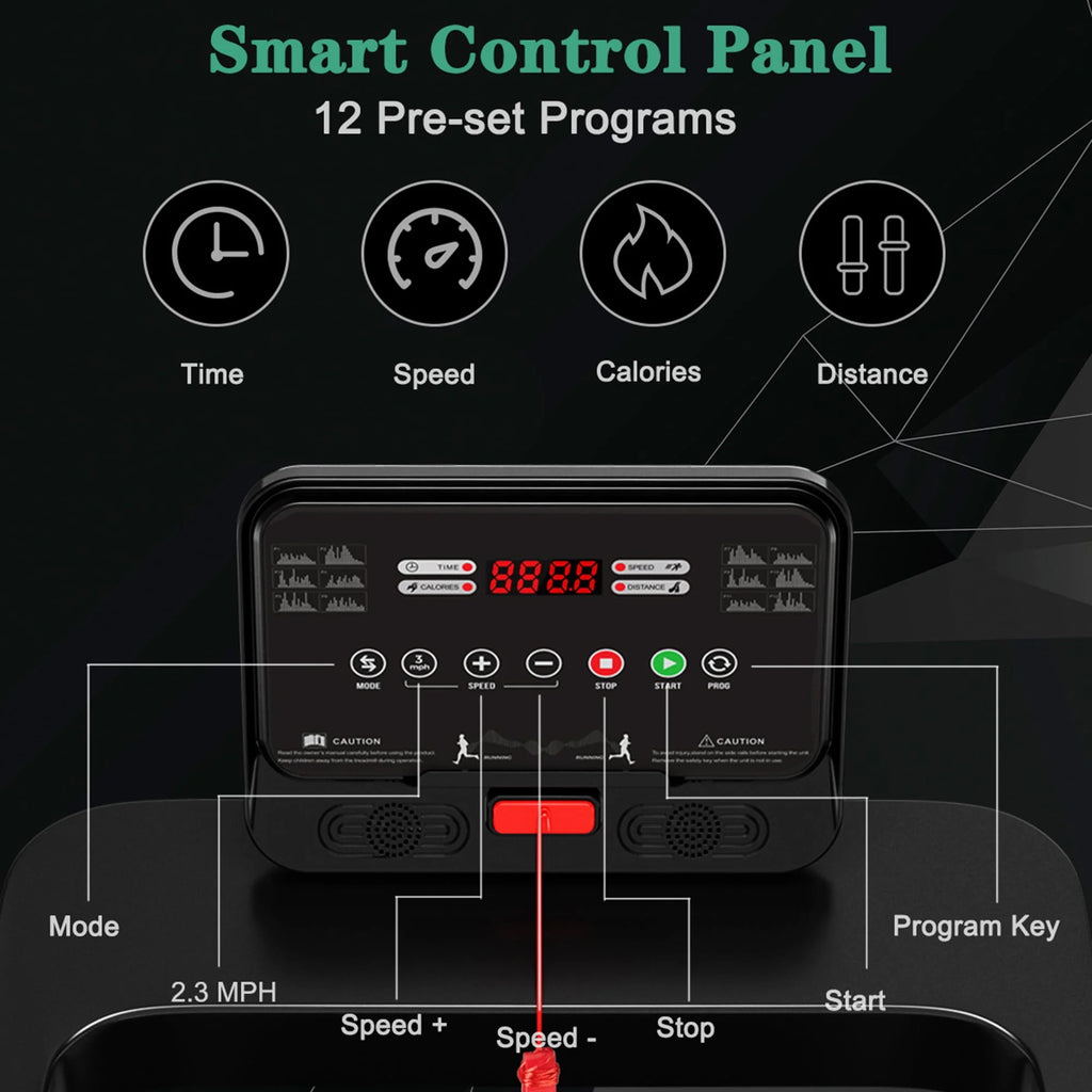 Electric Motorized Treadmill with LED Display S495419