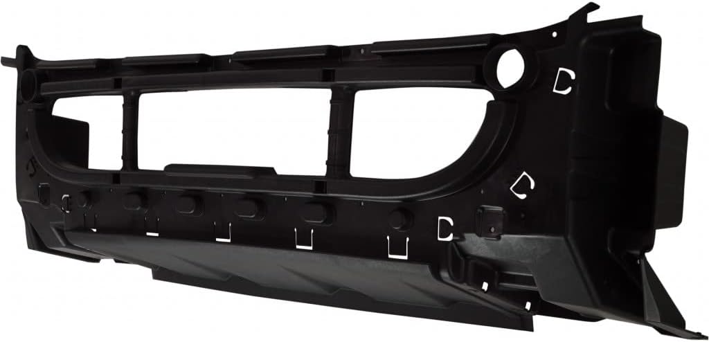 Painted Gray Front Bumper Reinforcement with Vent Hole E690617