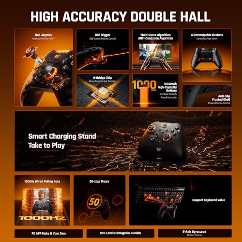 Wireless PC Controllers with Hall Joysticks & Triggers Y512515