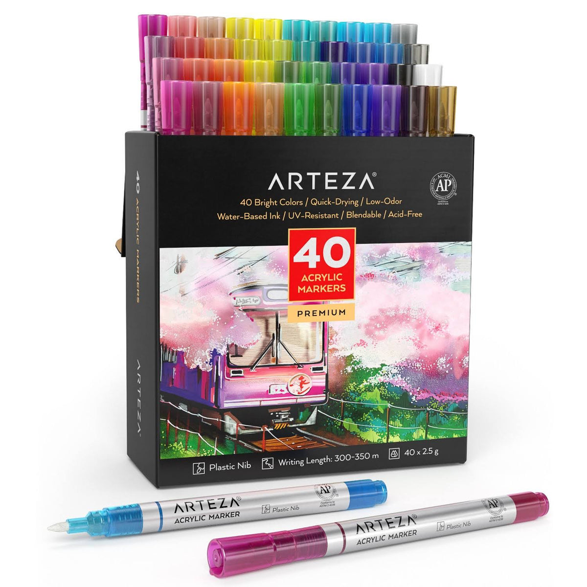 40 Colors Acrylic Markers Q5692