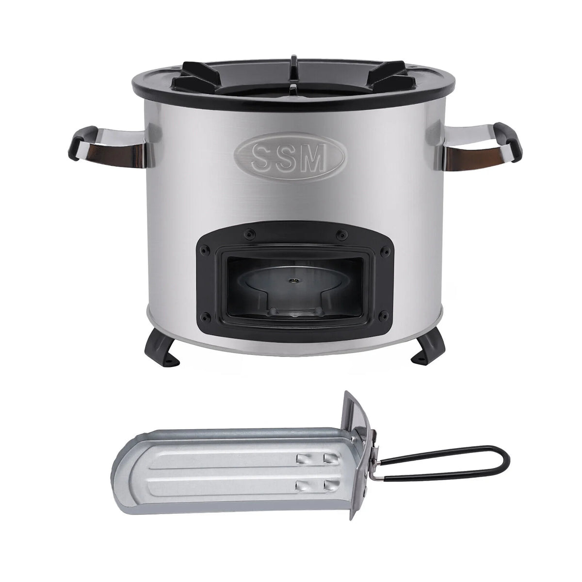 Portable Wood Burning Rocket Stove with Adjustable Firepower Stainless Steel S1366
