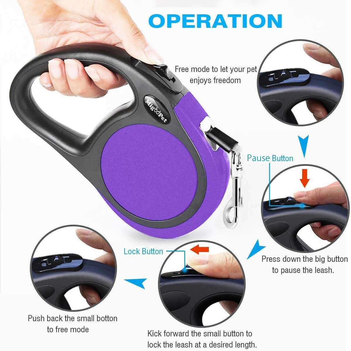 Heavy Duty Retractable Dog Leash 16ft E836
