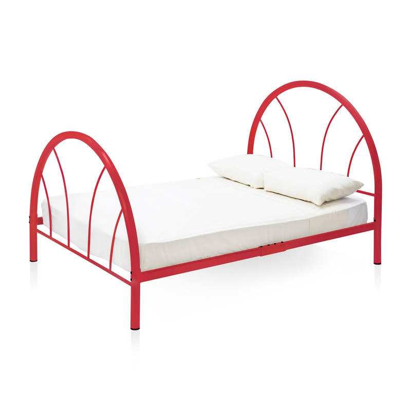Red Full Metal Arch Bed B53077