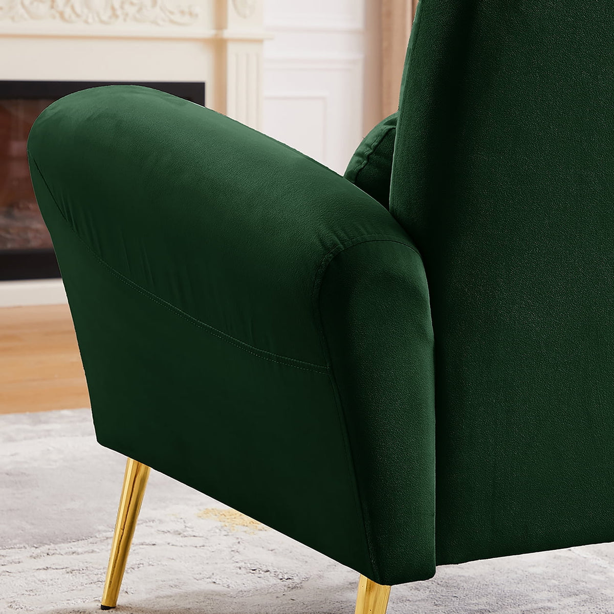 Blue Upholstered Armless Chair X861595