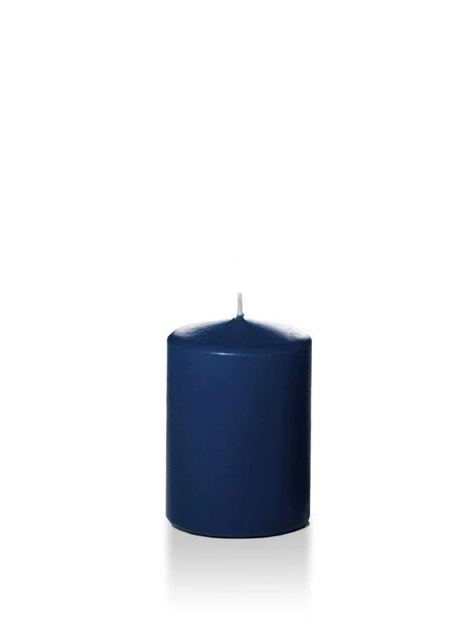 Navy Blue Pillar Candles Set of 12 C675